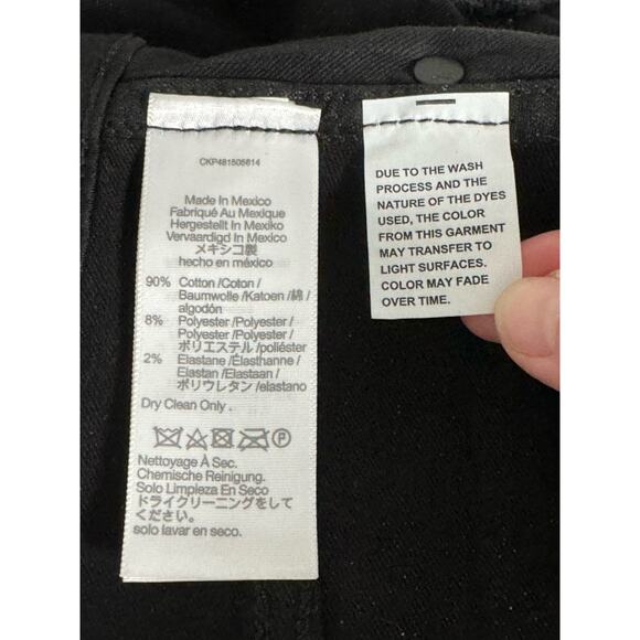 NWT Madewell Petite Stovepipe Jeans in True Black Wash: Coated Edition Size 26P - Picture 10 of 12